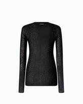 Pullover mit Rundhalsausschnitt und Pailletten - Schwarz | Pinko