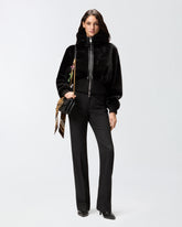 Bomber in tessuto effetto pelliccia - | Pinko