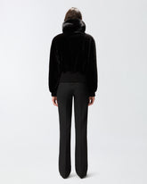 Bomber in tessuto effetto pelliccia - | Pinko