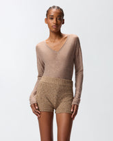 V-neck sweater with sequins - | Pinko