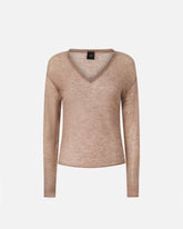 V-neck sweater with sequins - | Pinko