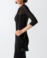 Pochette à bandoulière Baby Slouchy Bag à strass - | Pinko