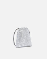 Baby Slouchy Bag fully rhinestoned shoulder pouch - | Pinko