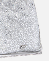 Δερμάτινο τσαντάκι ώμου baby Slouchy Bag full strass - | Pinko