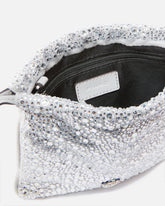 Baby Slouchy Bag fully rhinestoned shoulder pouch - | Pinko