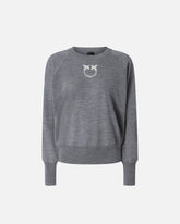 Maglia con logo Love Birds - Grigio | Pinko