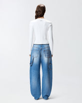 Rib-knit V-neck cardigan - | Pinko