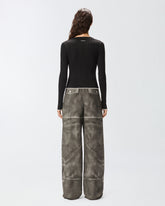 Rib-knit V-neck cardigan - | Pinko