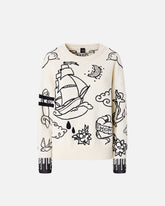 Patterned crew-neck sweater - | Pinko