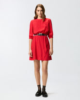 Abito in viscosa jacquard - | Pinko