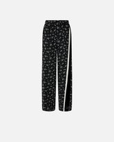 Pantaloni wide leg in viscosa jacquard stampata - | Pinko