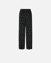 Pantaloni wide leg in viscosa jacquard stampata - | Pinko