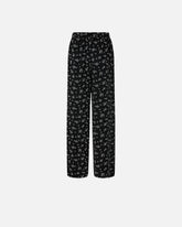 Pantalon wide leg en jacquard de viscose imprimé - | Pinko