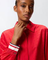 Camicia classica in viscosa jacquard - | Pinko