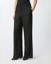 Pantaloni ampi con strass - | Pinko