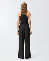 Pantaloni ampi con strass - | Pinko