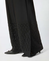 Pantaloni ampi con strass - | Pinko