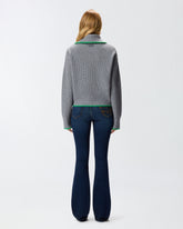 Maglia in lana e cashmere con zip - | Pinko