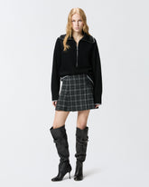 Wool and cashmere sweater with zip - | Pinko