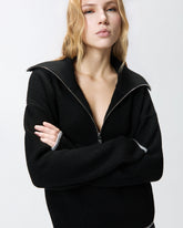 Maglia in lana e cashmere con zip - | Pinko