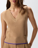 Gilet in maglia con scollo a V - | Pinko