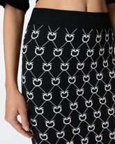 Gonna longuette in maglia Monogram - | Pinko