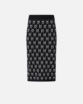 Gonna longuette in maglia Monogram - | Pinko