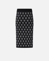 Gonna longuette in maglia Monogram - | Pinko