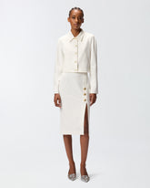 Gonna pencil in punto stoffa - | Pinko