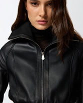 Giubbino corto in nappa e maglia - | Pinko