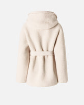 Short teddy-effect pea coat - | Pinko