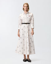 Tattoo-print shirt dress - | Pinko