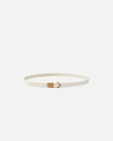 1.2-cm belt with PINKO lettering logo - White | Pinko