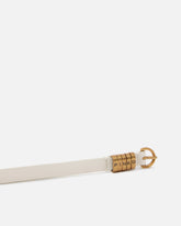 1.2-cm belt with PINKO lettering logo - White | Pinko
