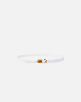 1.2-cm belt with PINKO lettering logo - White | Pinko