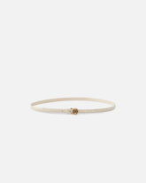 Glossy thin leather belt, 1 cm - | Pinko