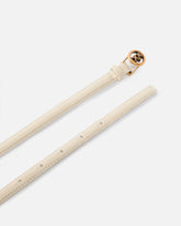 Glossy thin leather belt, 1 cm - | Pinko