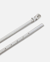 Schmaler Ledergürtel aus laminiertem Leder, 1 cm breit - | Pinko