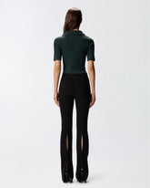 Jersey estilo polo con perlas - | Pinko