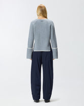 Loose crew-neck sweater - | Pinko