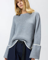 Loose crew-neck sweater - | Pinko