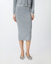 Gonna a tubino in maglia - | Pinko