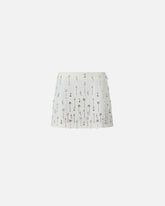 Mini skirt with crystals and pearls - | Pinko