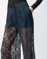 Pantaloni ampi in pizzo - | Pinko