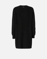 Abito corto in maglia con pizzo - | Pinko