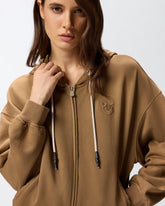 Sweat-shirt zippé à capuche - | Pinko