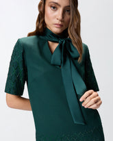 Kleid im T-Shirt-Stil mit Strass - | Pinko