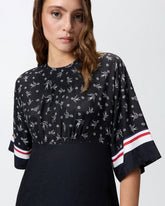 Printed jacquard viscose dress - | Pinko