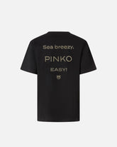 T-shirt logo strass - | Pinko