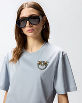 T-shirt with Love Birds jewel detail - | Pinko